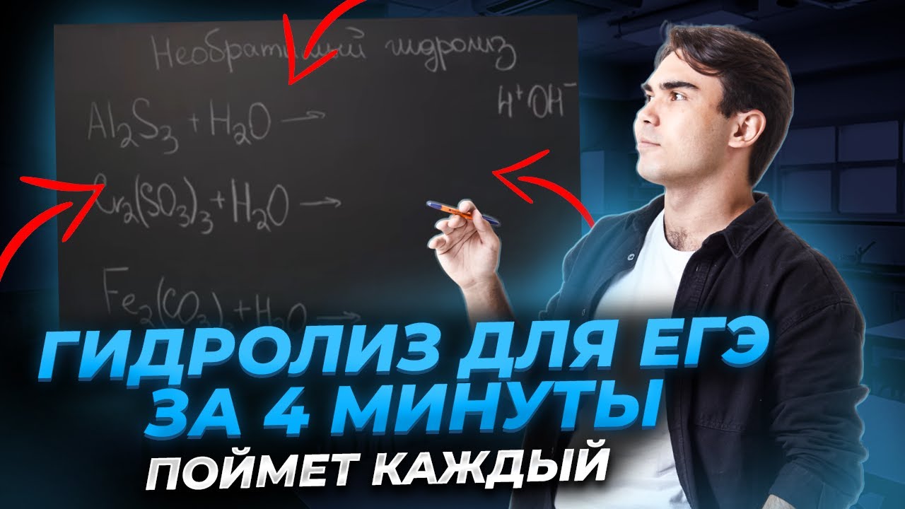 Все реакции гидролиза солей для Химии ЕГЭ: Необратимый гидролиз за 4 минуты | Умскул