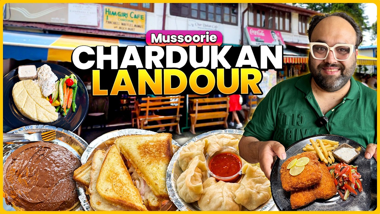 STREET FOOD At Landour Massoorie | Cheese Omelette, Nutella Pan Cake, Maggie, Sandwich, Fish N Chips