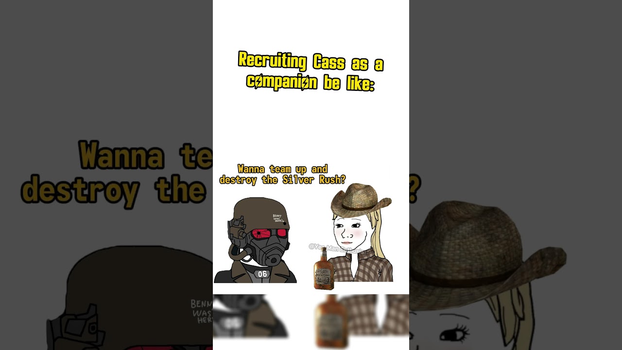 Recruiting Cass as a companion be like: #fallout #memes #shorts