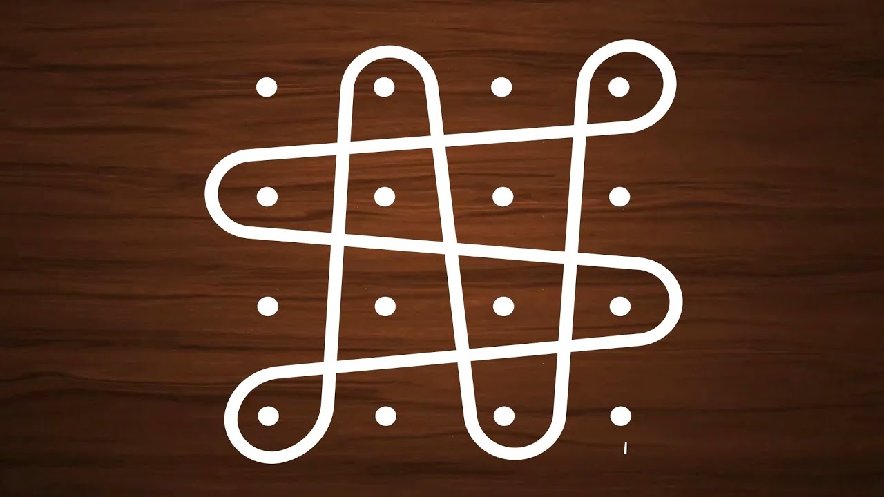 Small & simple rangoli designs with 4×4 dots rangoli | creative rangoli designs 