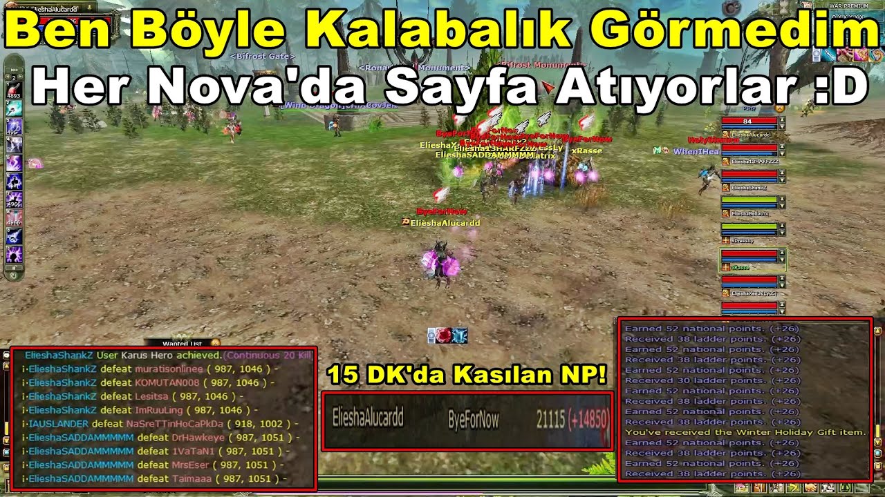 Alucard - Destan'da 15 Dakika'da 21K NP Kasıyorlar | Yok Böyle PK Yok Böyle Kalabalık! Knight Online