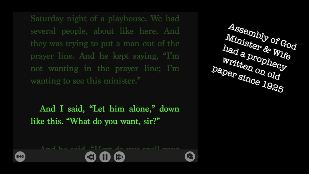 Пророчества о грядущем «Уильяме Бранхаме», о Ассамблеях Бога и мормонской секте, задокументирован...