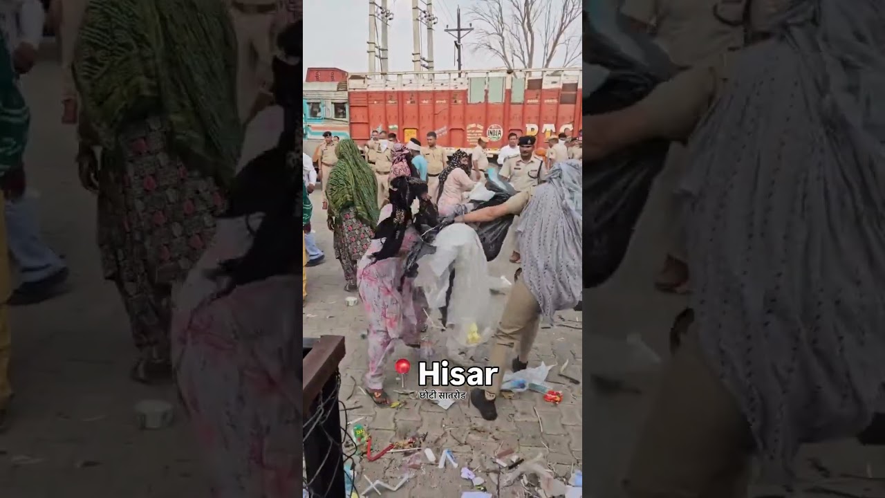 Hisar Police vs Employees 🚨 | Protest Turns Tense | Haryana Ground Video
