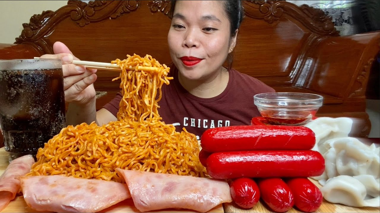 5pcs.PANSIT CANTON | DUMPLINGS | HOTDOGS | HAM | MIRIENDA!LUNCH!DINNER! FILIPINO FOODS MUKBANG