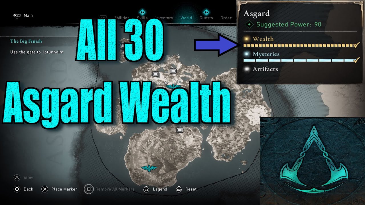 Assassin's Creed Valhalla All Asgard Wealth Locations guide