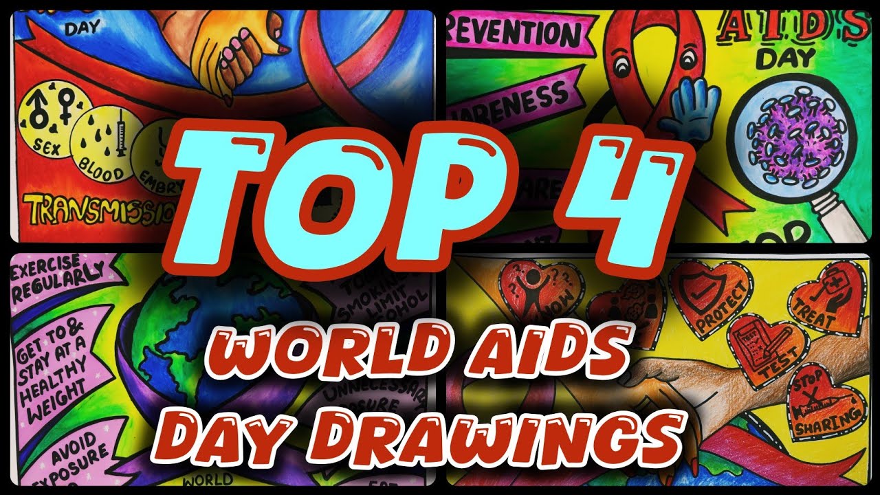 World Aids Day Drawing | World Aids Day Poster | Aids Awareness Poster | Aids Awareness Drawing