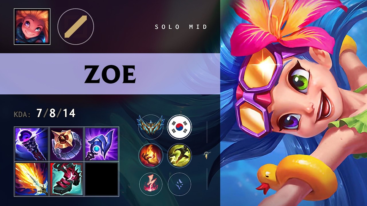 Zoe Mid vs Ryze - KR Challenger Patch 26.19