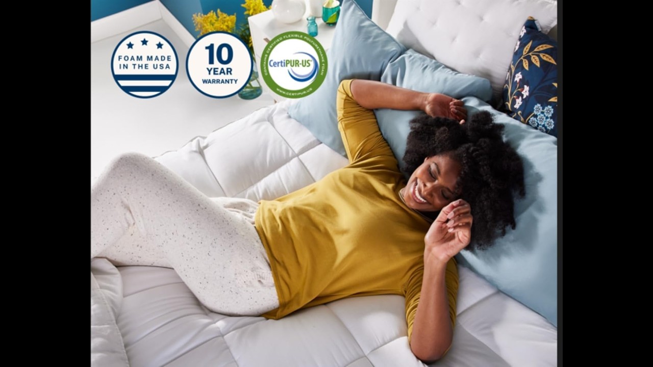 Sleep Innovations Dual Layer Memory Foam Mattress Topper