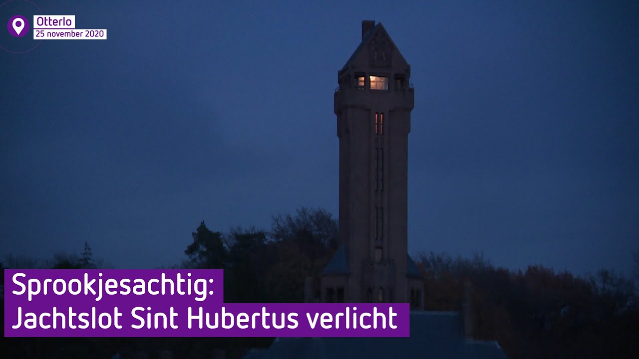 Het jachtslot werd verlicht