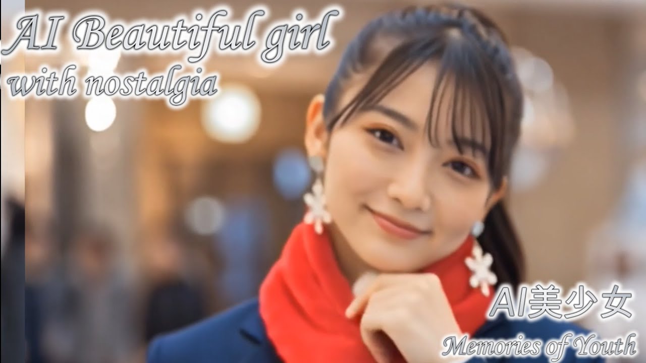 【ai美少女】放課後のショッピングモールのクリスマス | A beautiful high school girl enjoys Christmas at the mall【lookbook】
