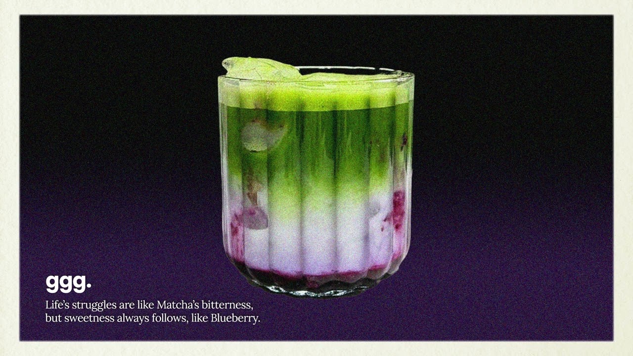 blueberry matcha.