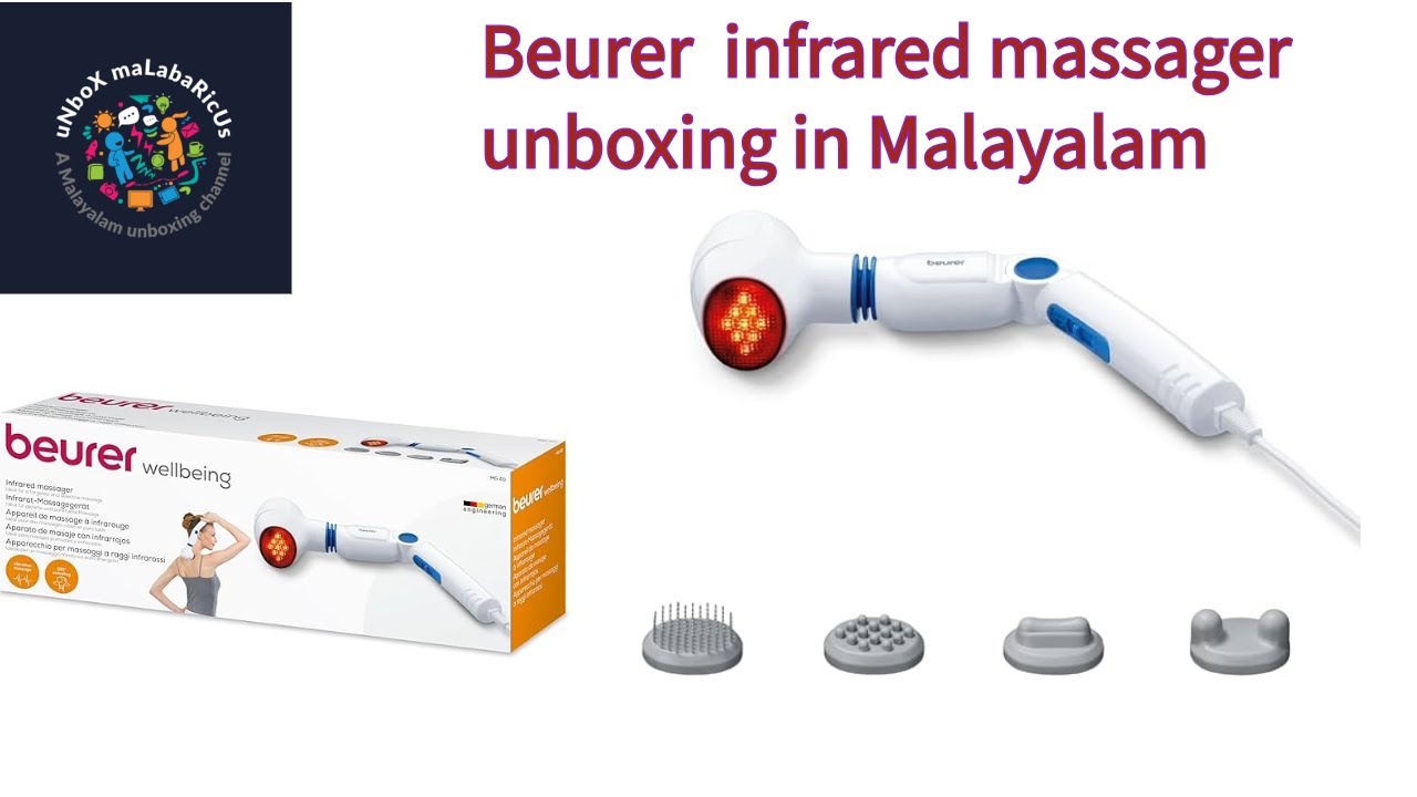 Beurer MG 40 Unboxing: Rotating Head Infrared Massager with Attachments! First Look in Malayalam