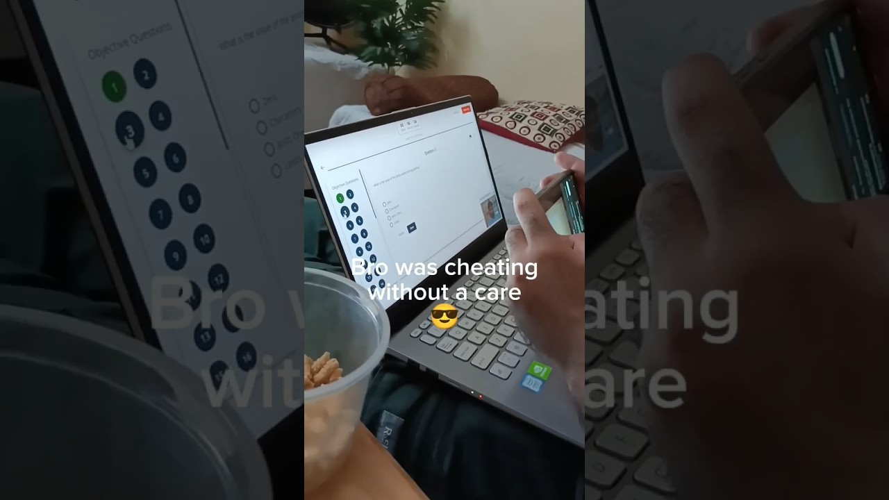 Got Caught CHEATING Online Exam 💀🤣 #howtonotcheat #cheating