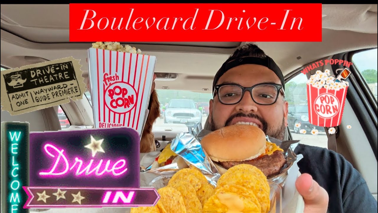 Boulevard Drive-In Mukbang | 75th Anniversary | Concession stand | Movies | Kansas City, Kansas