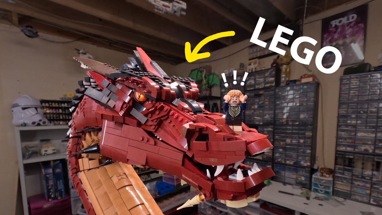 Building a LEGO Minifig Scale Smaug MOC, from the Hobbit - Part 2!