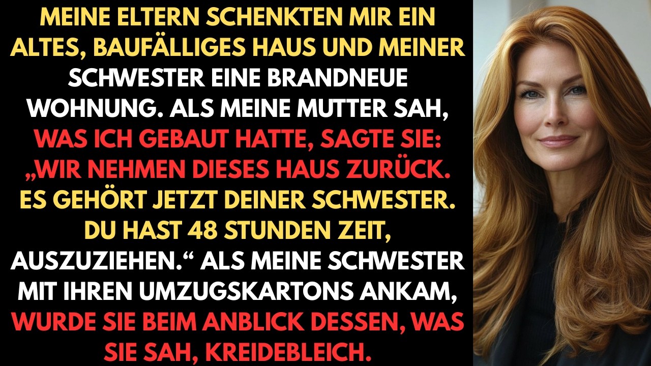 Meine Eltern gaben mir ein altes, baufälliges Haus und meiner Schwester eine Wohnung – sie wussten