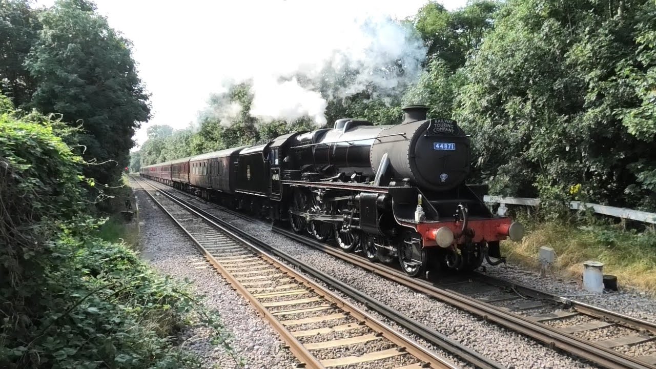 Black 5 44871 Powers up Parkstone Bank While working the Dorset Coast Express 24.07.24