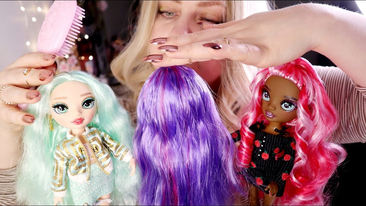 ASMR Doll Collection 👱🏻‍♀️/ Hair Brushing & Tapping / Scratching / Whispering