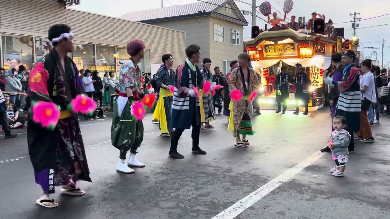 厚岸夏祭り2024 湖北地区山車競演　床潭八木節②