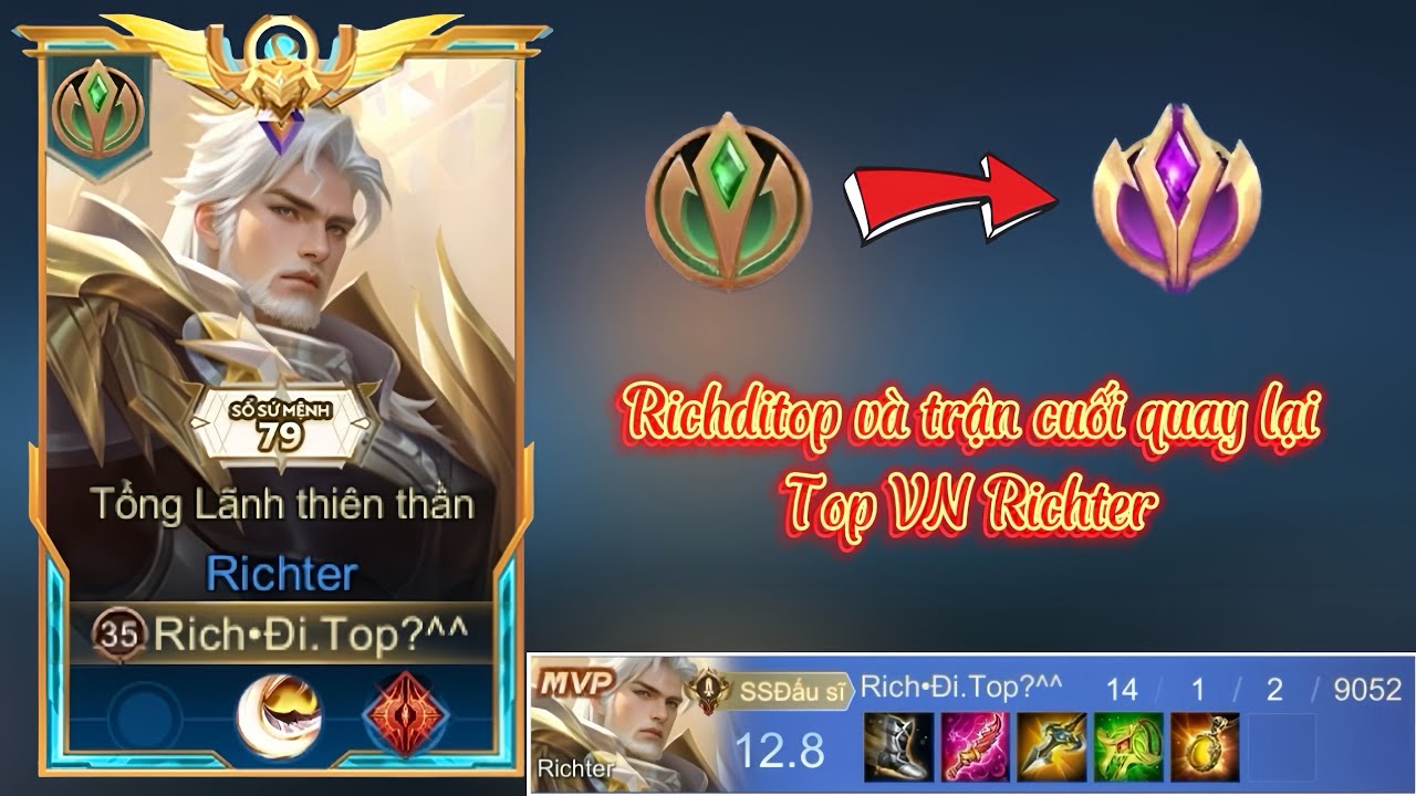 Richditop comeback leo từ top tỉnh thẳng l&ecirc;n top ViệtNam Richter!