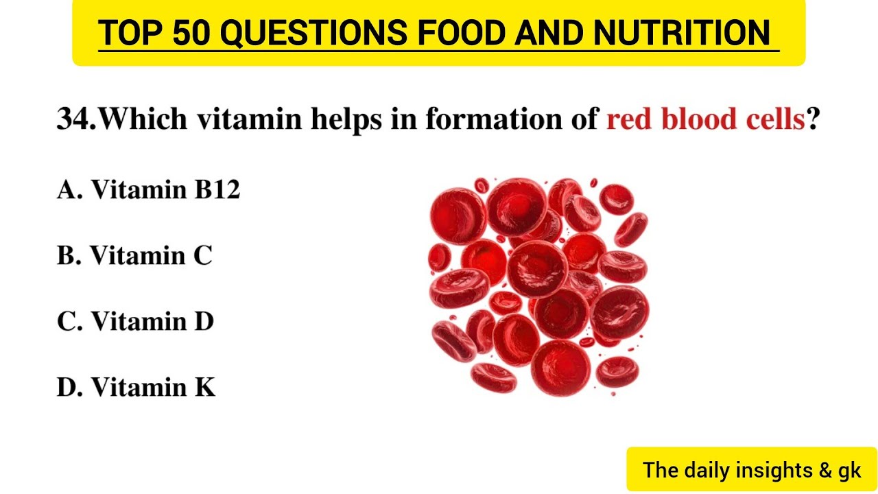 Food and Nutrition MCQ l Food and Nutrition Science MCQ l Nutrition MCQ for Competitive Exams