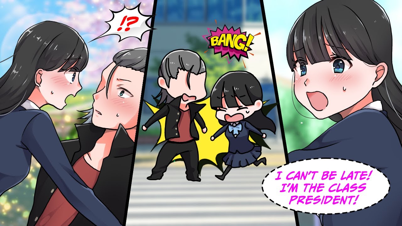 [Manga Dub] The perfect class president is running late and runs into a delinquent...!? [RomCom]