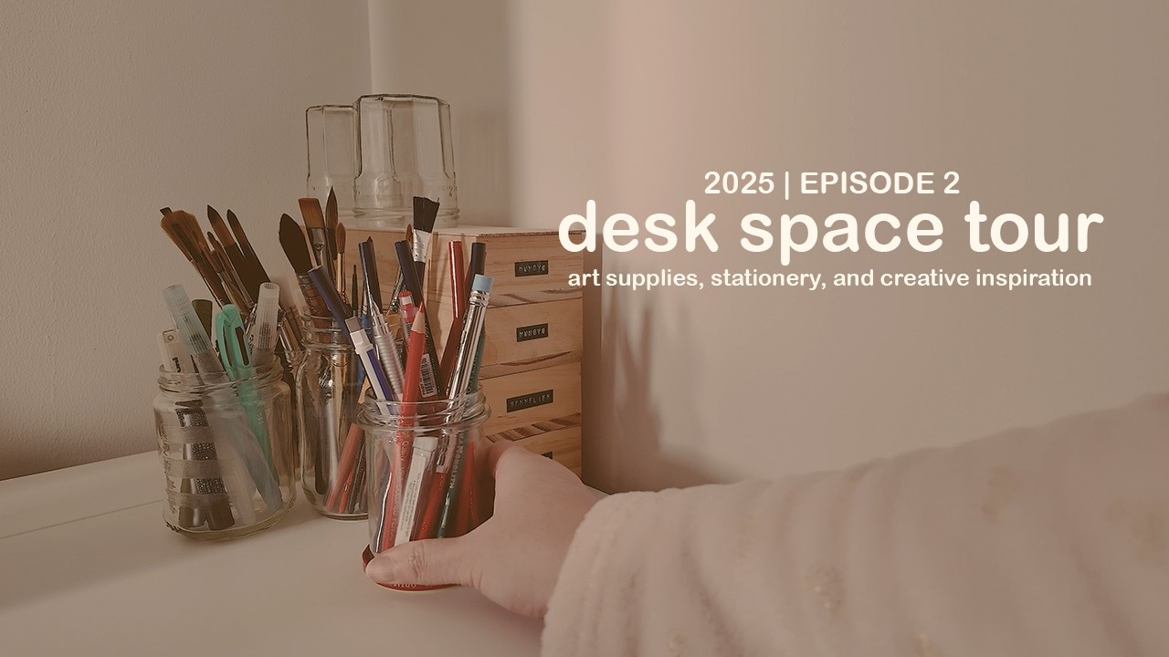 2025 Desk Space Tour: Art Supplies, Stationery, and Creative Inspiration! | Illustrator Artist Desk
