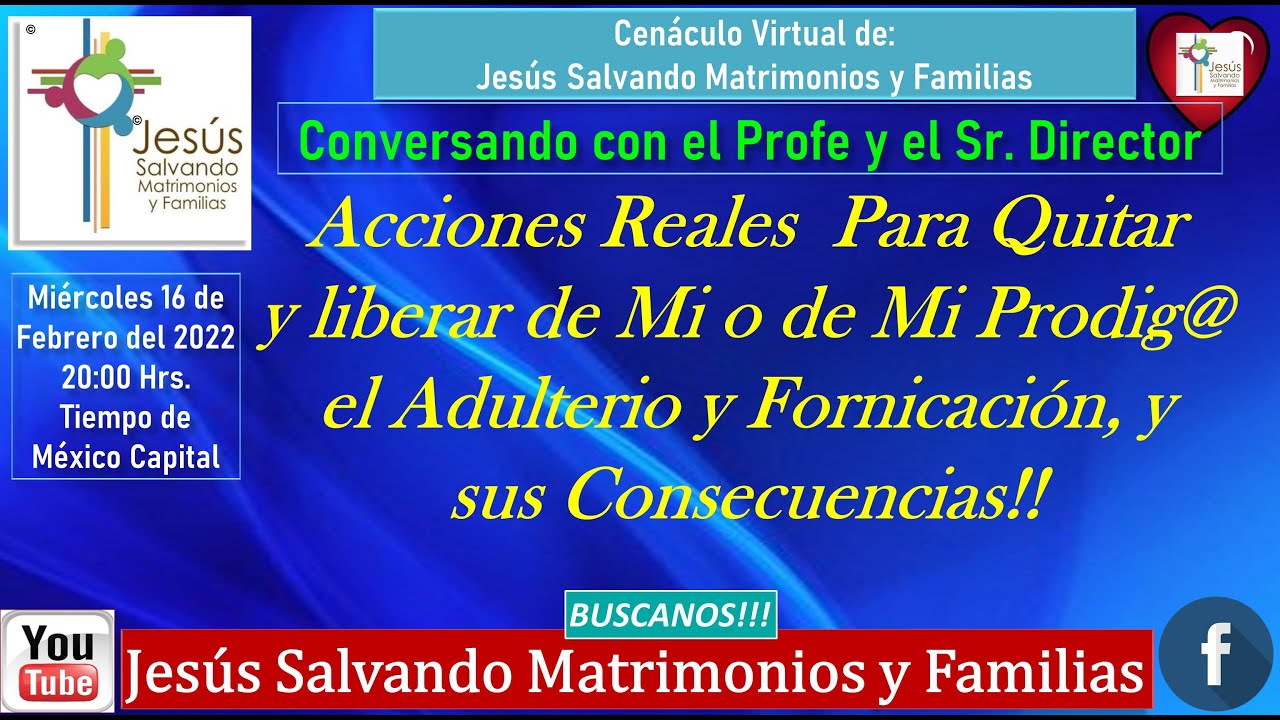 Acciones Reales  Para Quitar y liberar de Mi o  Mi  Prodig@ Adulterio Fornicación y su Consecuencia!