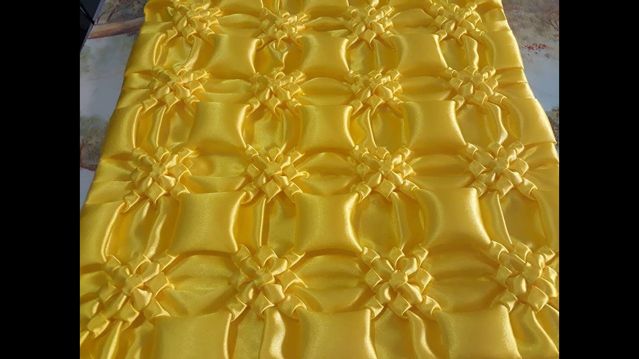 ผังหมอน/สอนวิธีเย็บ/วิธีจับจีบหมอนอิงลายสม๊อค (Smocking Pattern/Smocked Pillow/枕頭)