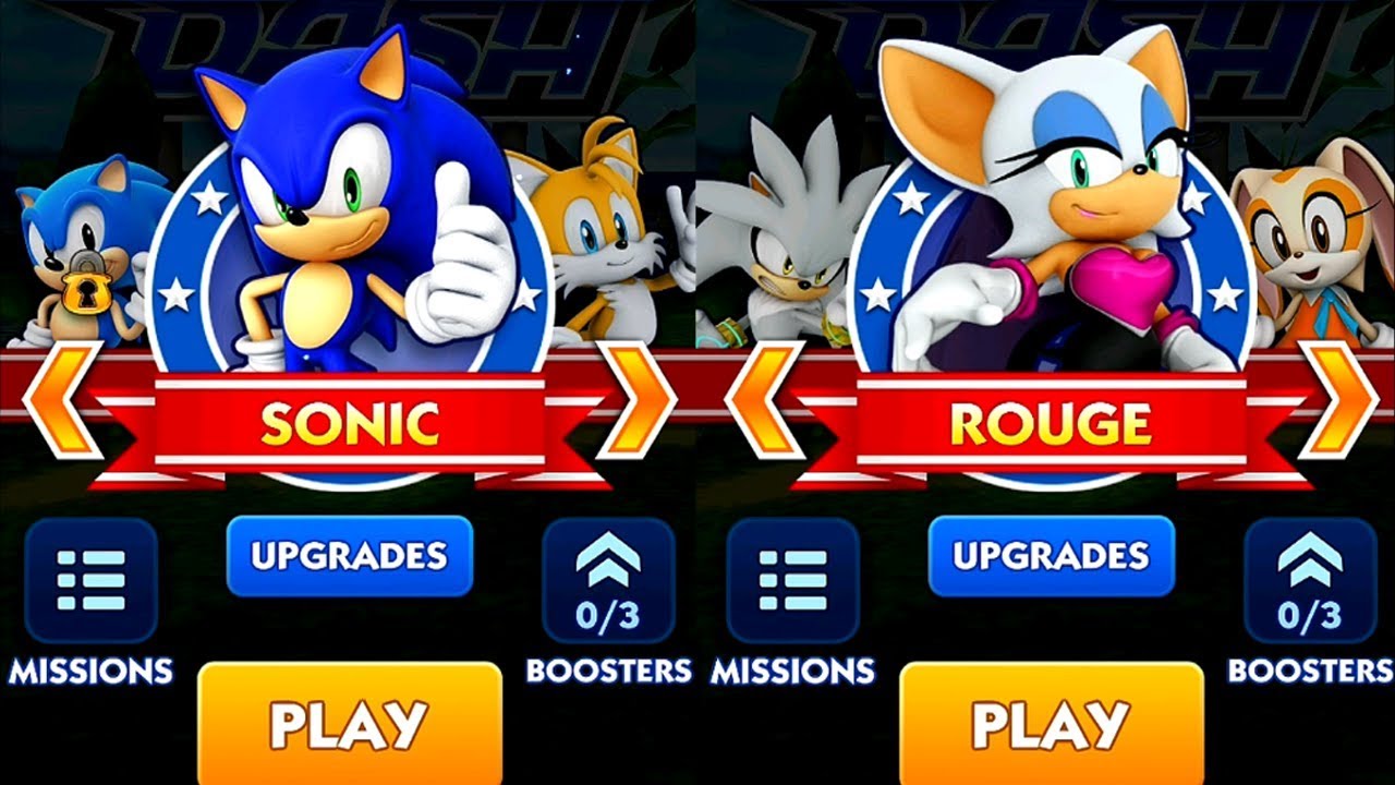 Sonic Dash SONIC VS ROUGE Android iPad iOS Gameplay HD