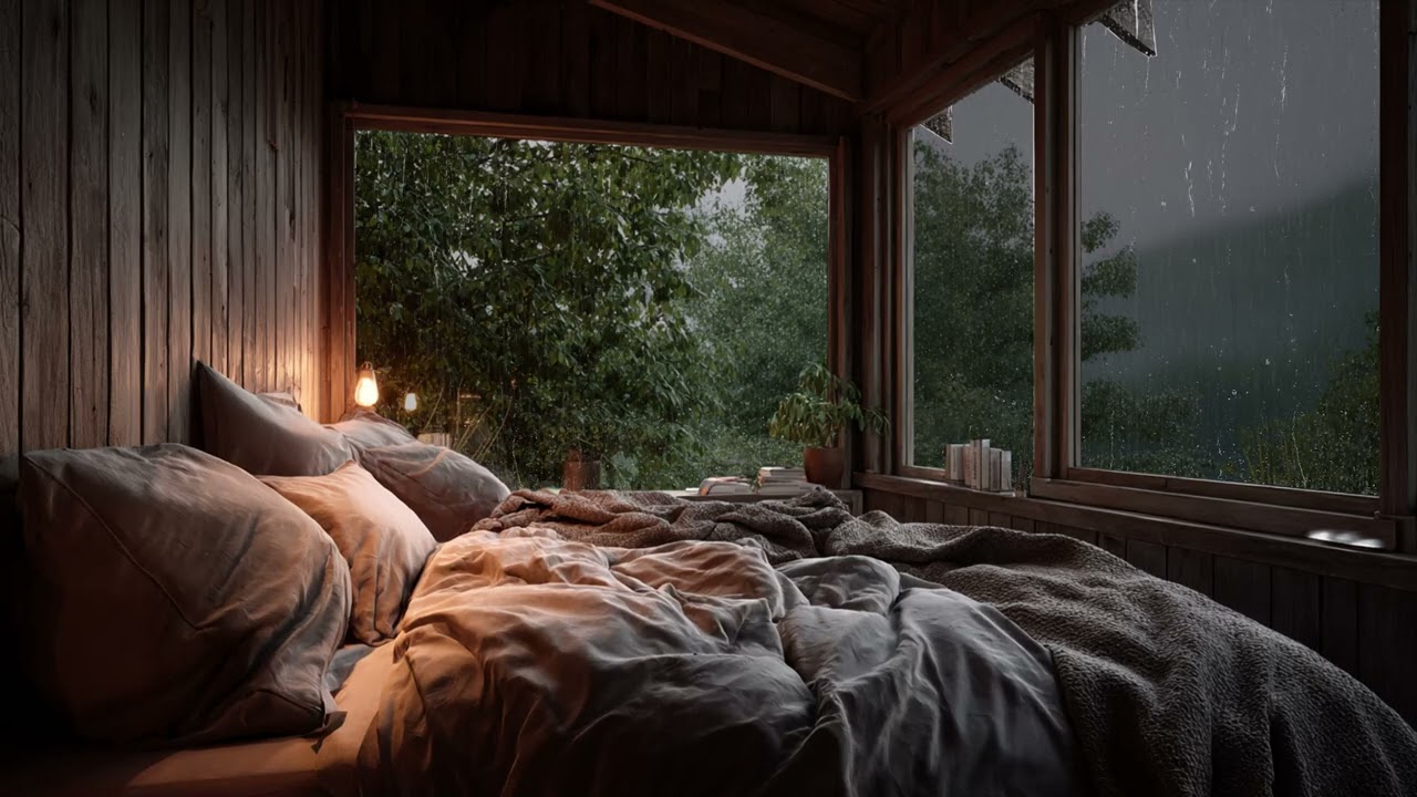 Rain sound flowing through the room ☔ letting thoughts slow and settle naturally inside