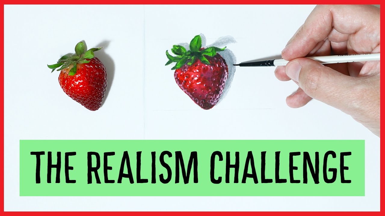 The Realism Challenge 🍓 Strawberry Drawing | Sea Lemon