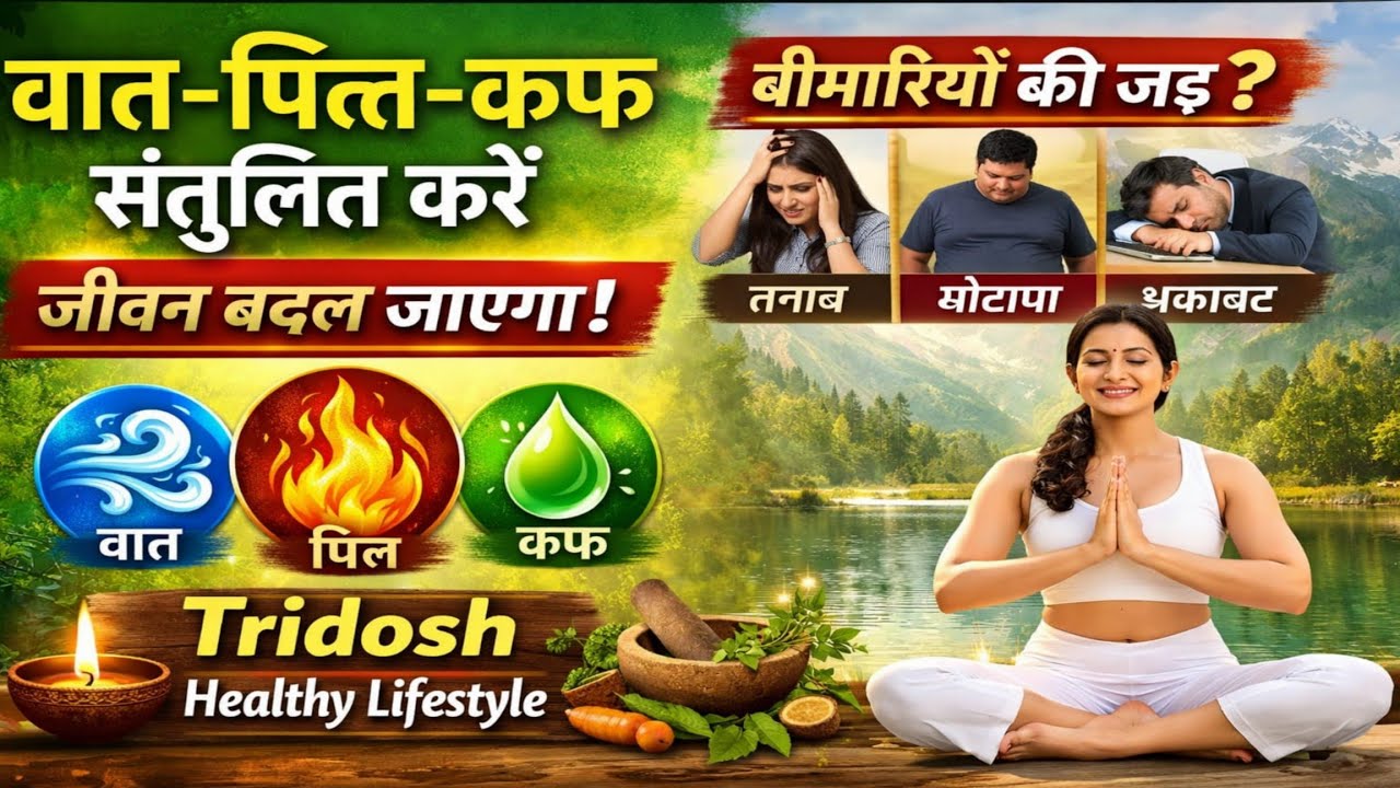 प्रकृति से जुड़ो, स्वस्थ बनो🌿Tridosh Healthy Lifestyleक्या आपका त्रिदोष बिगड़ा हुआ है?😲सिर्फ 5 संकेत