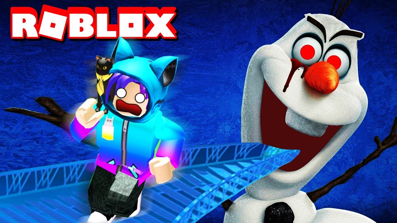 ESCAPING FROM THE EVIL SNOWMAN OBBY IN ROBLOX! *WHY ME*
