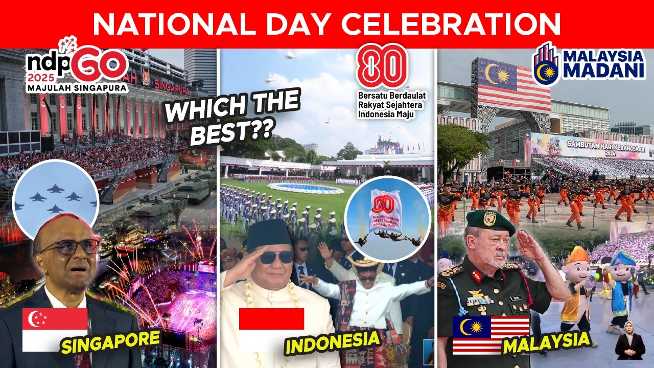 MANA PALING KEREN? Banding Perayaan Kemerdekaan Indonesia, Malaysia, Singapura 2025