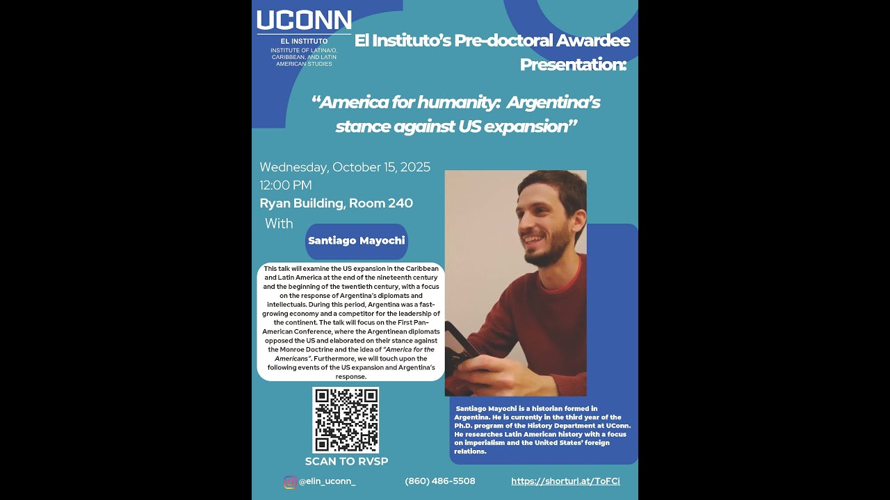 El Instituto’s Pre-doctoral Awardee Presentation: Santiago Mayochi