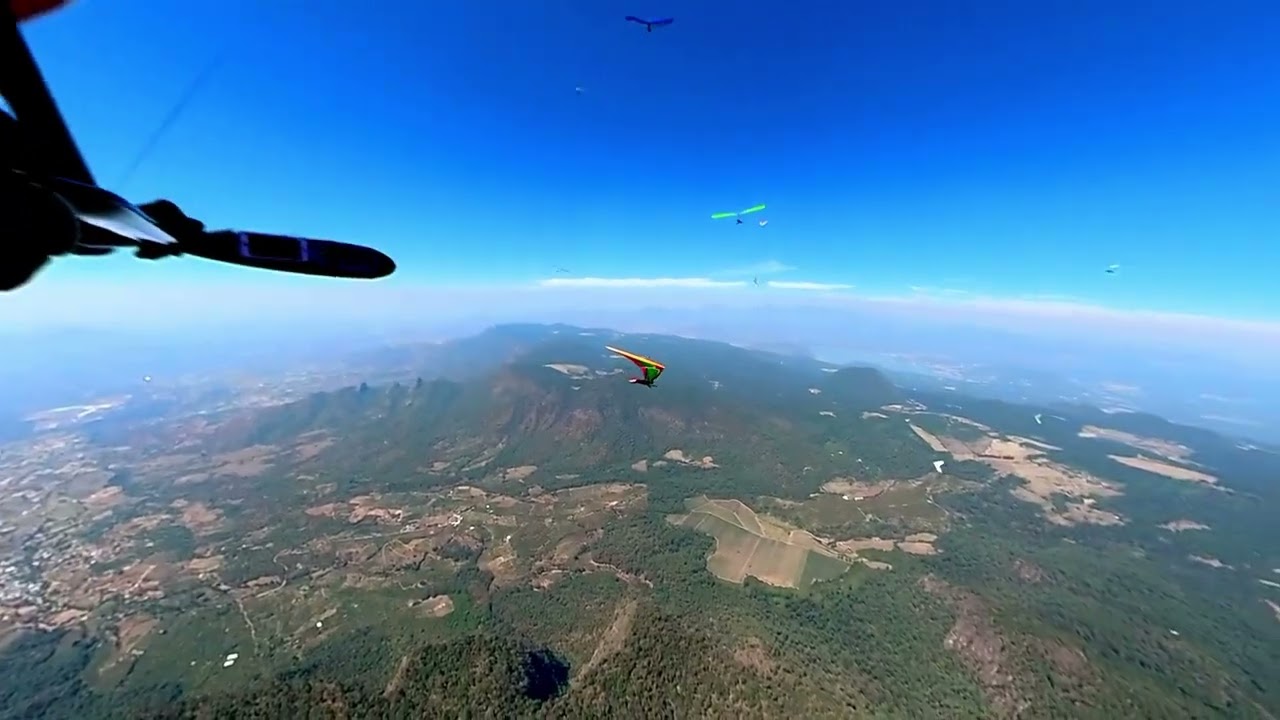 Hang gliding with a gaggle of friends at El Penon Classic Race 2024