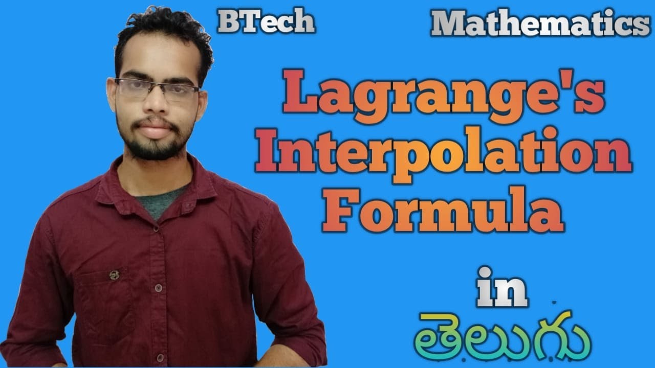 Lagrange's Interpolation Formula || Mathematics || Telugu