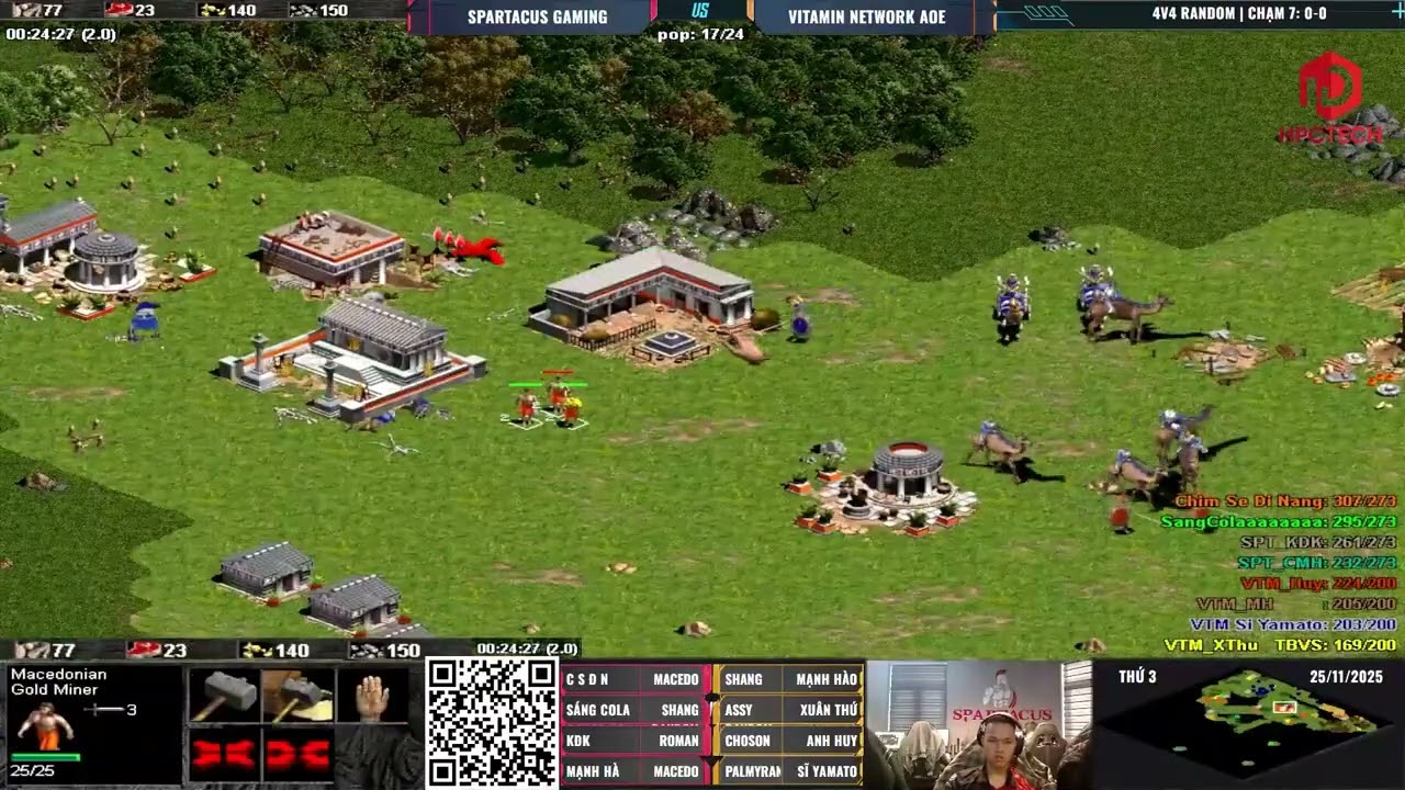 Team Spartacus vs Team Vitamin AoE | 4v4 random | 25/11/2025