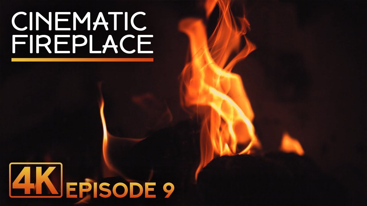 4K Cinematic Fireplace Screensaver | Episode 9 - Slow Motion Macro Fire & Relaxing Crackling Sounds