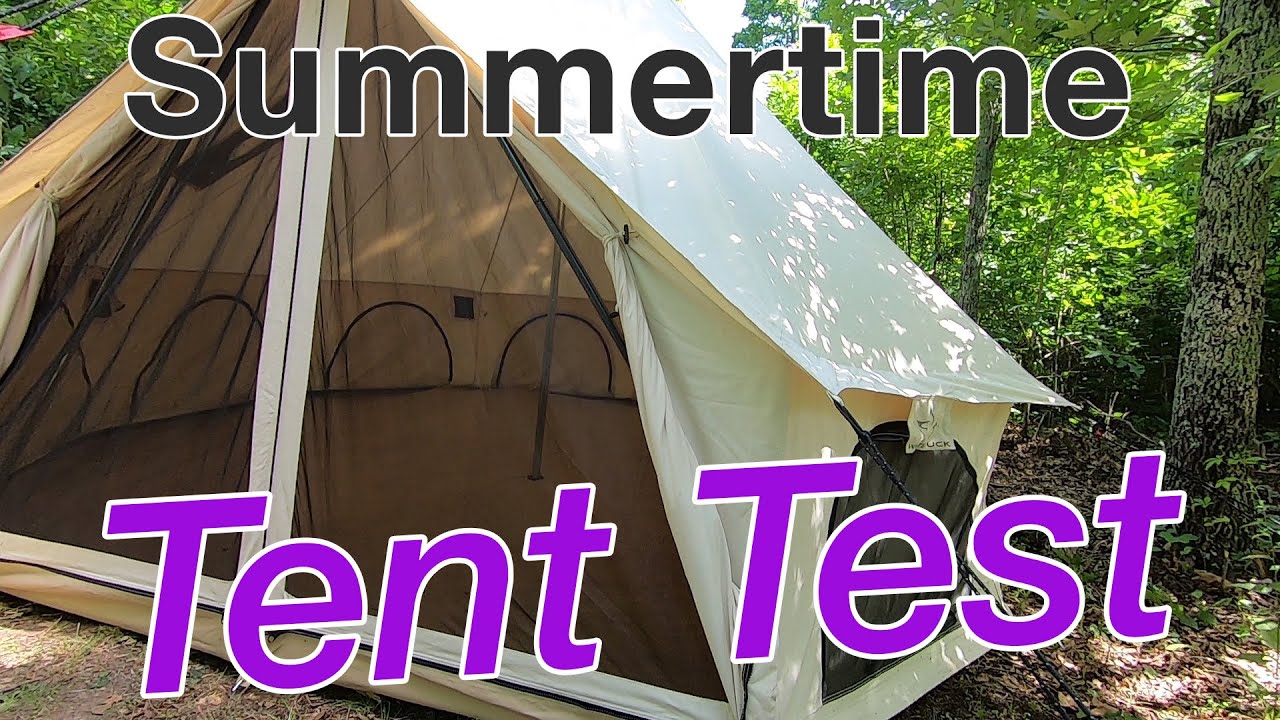 Bell Tent in Hot Weather - White Duck Avalon 13' (#8)