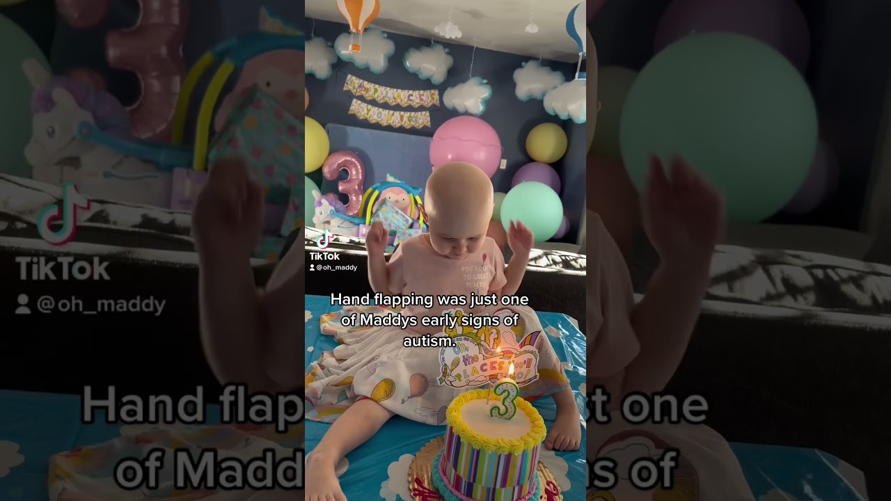 One of Maddys early signs of autism was hand flapping&hellip; something she still does. #autism