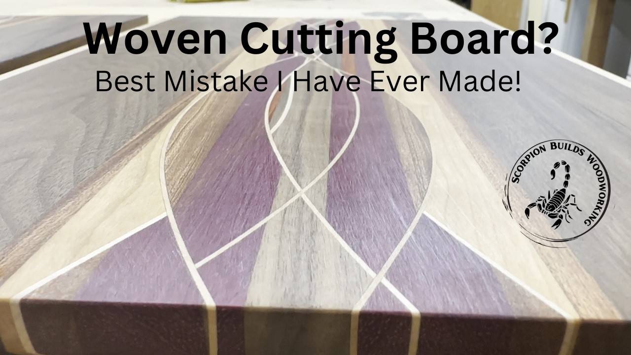 Create a Unique Wood Cutting Board with a Woven Design (woodworking gifts for weddings)