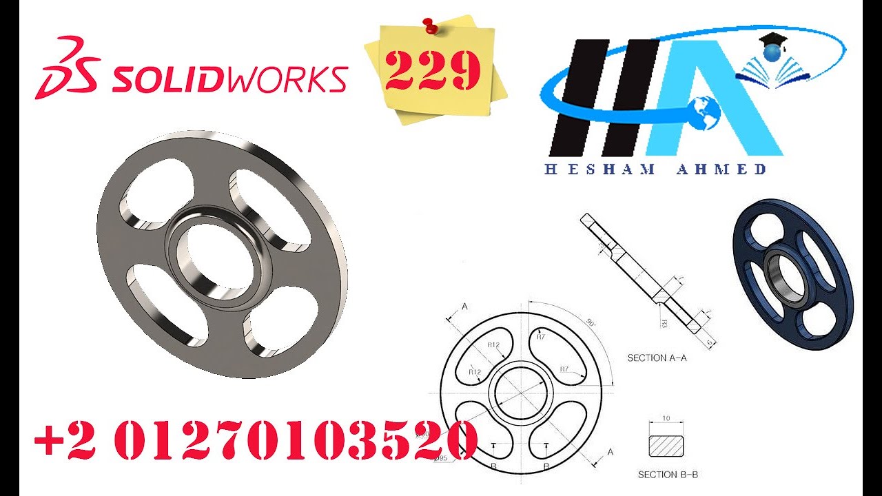 Solidworks Exercises || Exercise No. 229 || Part model