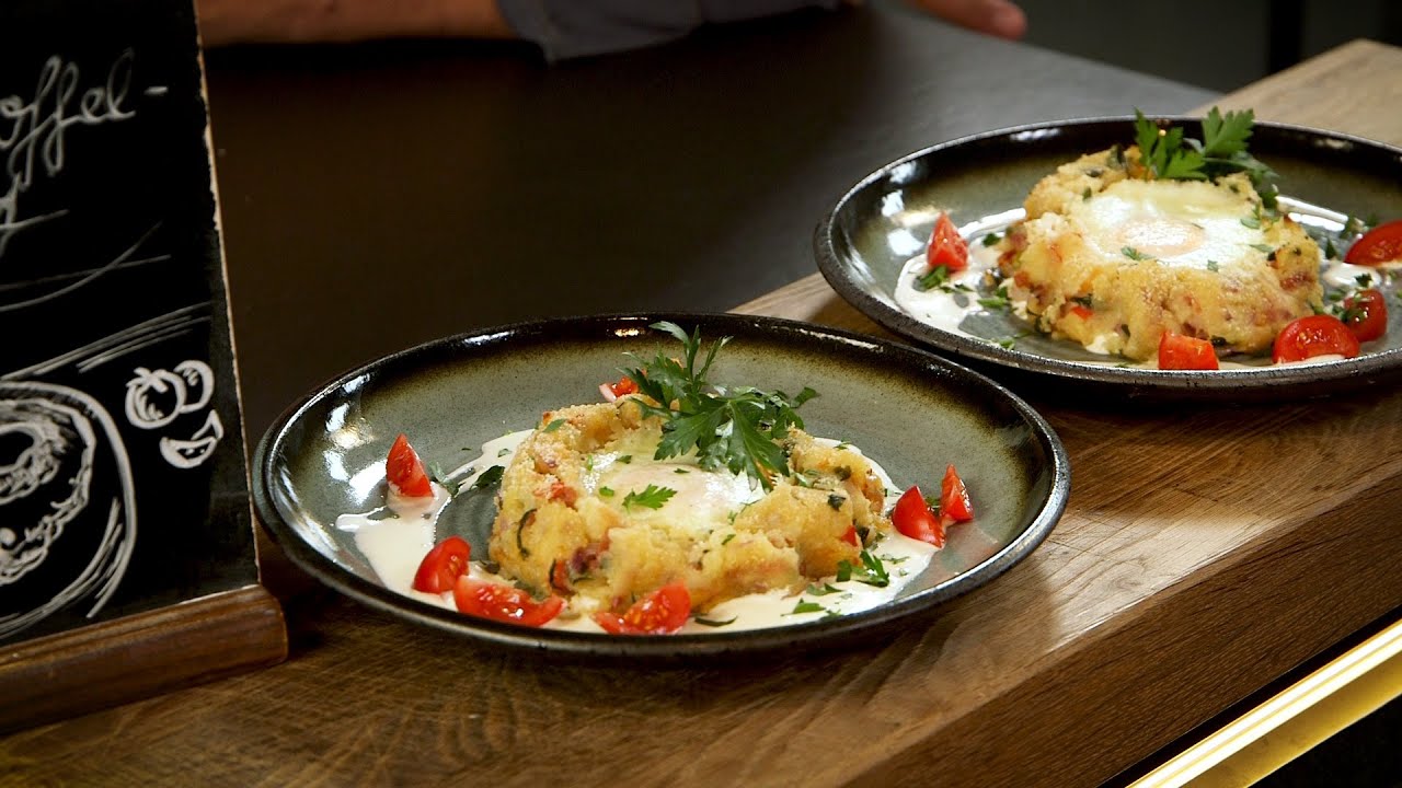 Kartoffelnester - Kartoffelstampf küsst Ei | Das schnelle Gericht