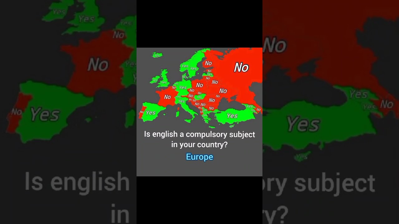 Is english a compulsory subject in your country? #geography #mapper #mapping #maps #europe #english