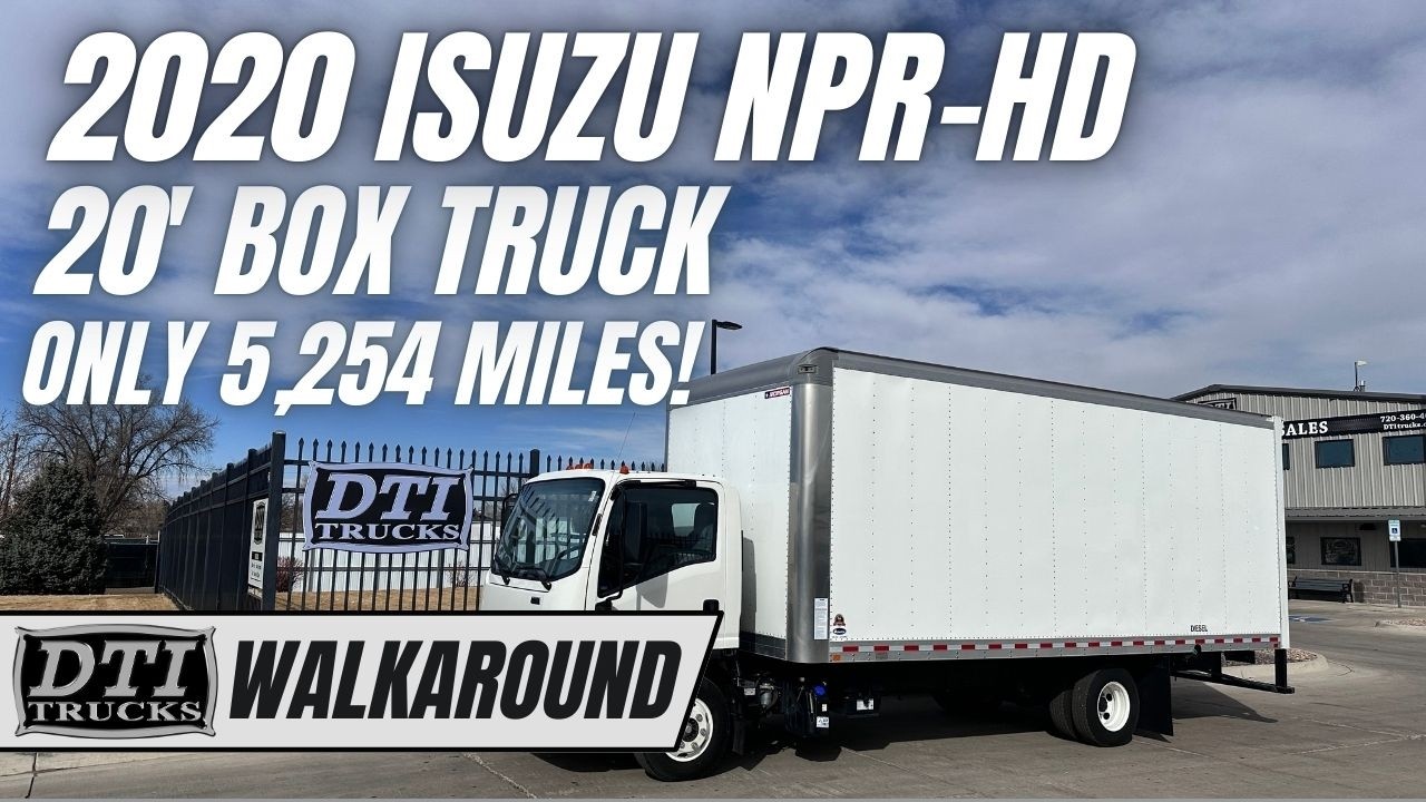 2020 Isuzu NPR-HD 20' Box Truck, ONLY 5,254 Miles!