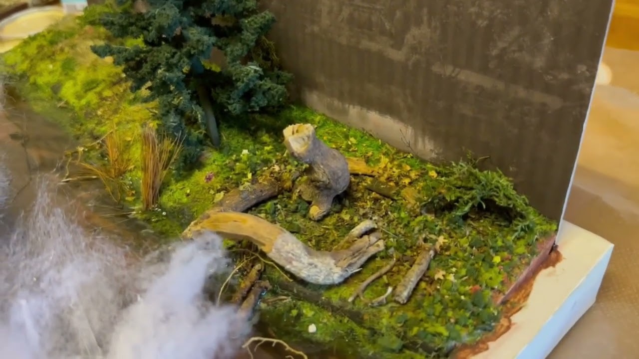 Bernard réalise un diorama de la traversée de la Moselle par les américains en  septembre 44