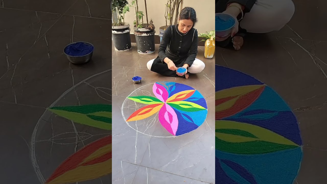 Full Video Link Creative 3D Rangoli | Festival Decoration Idea | रंगोली डिजाइन