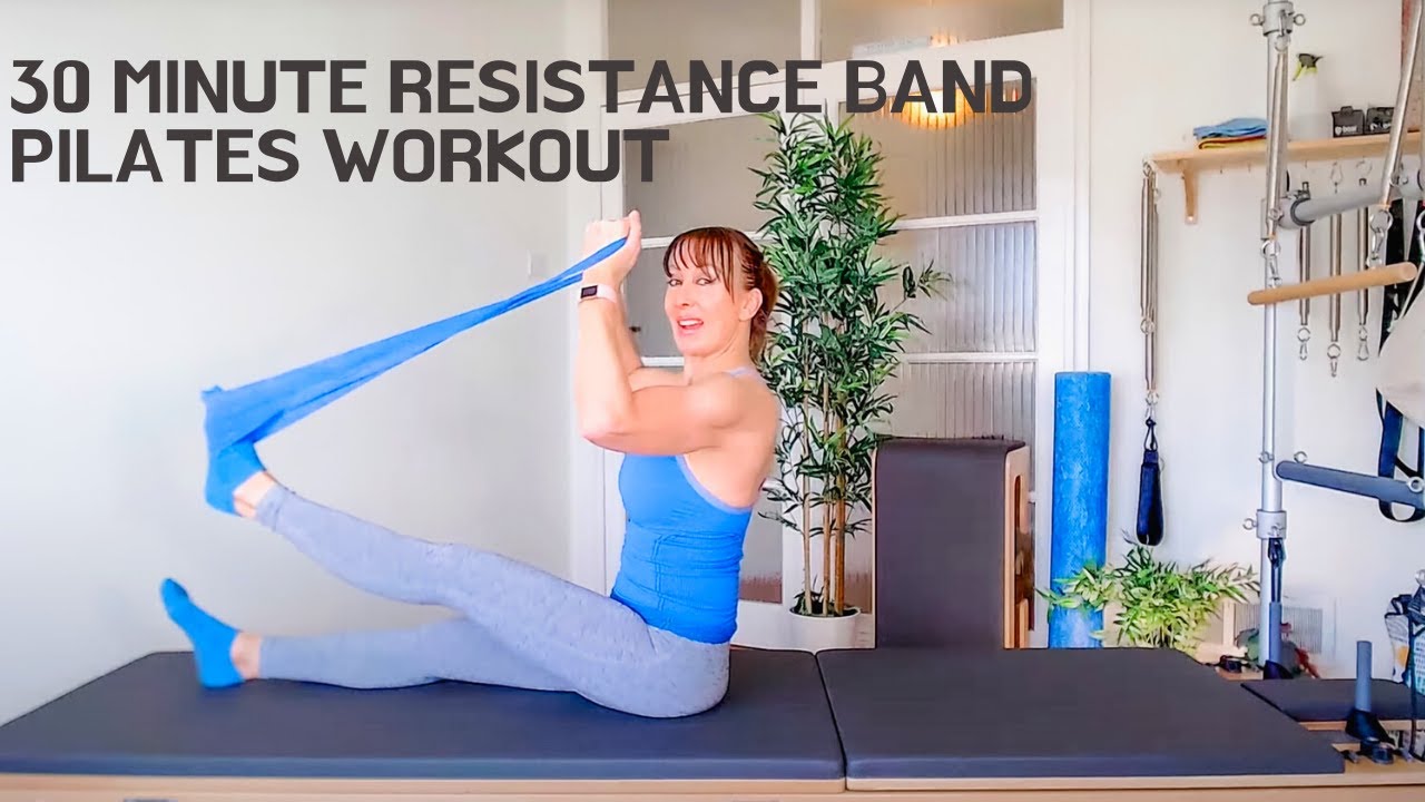 30 Minute Resistance Band Pilates Workout for a Strong Core, Toned Arms and Upper Back
